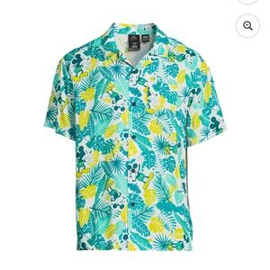 NWT Disney Men's Mickey Mouse Tropical Print shirt size 3XL